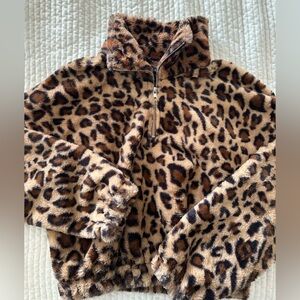 Fur Cheetah Quarter-zip
